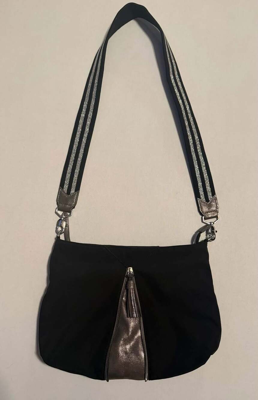 Stella & Dot Work Hard Play Hard Crossbody Bag Black